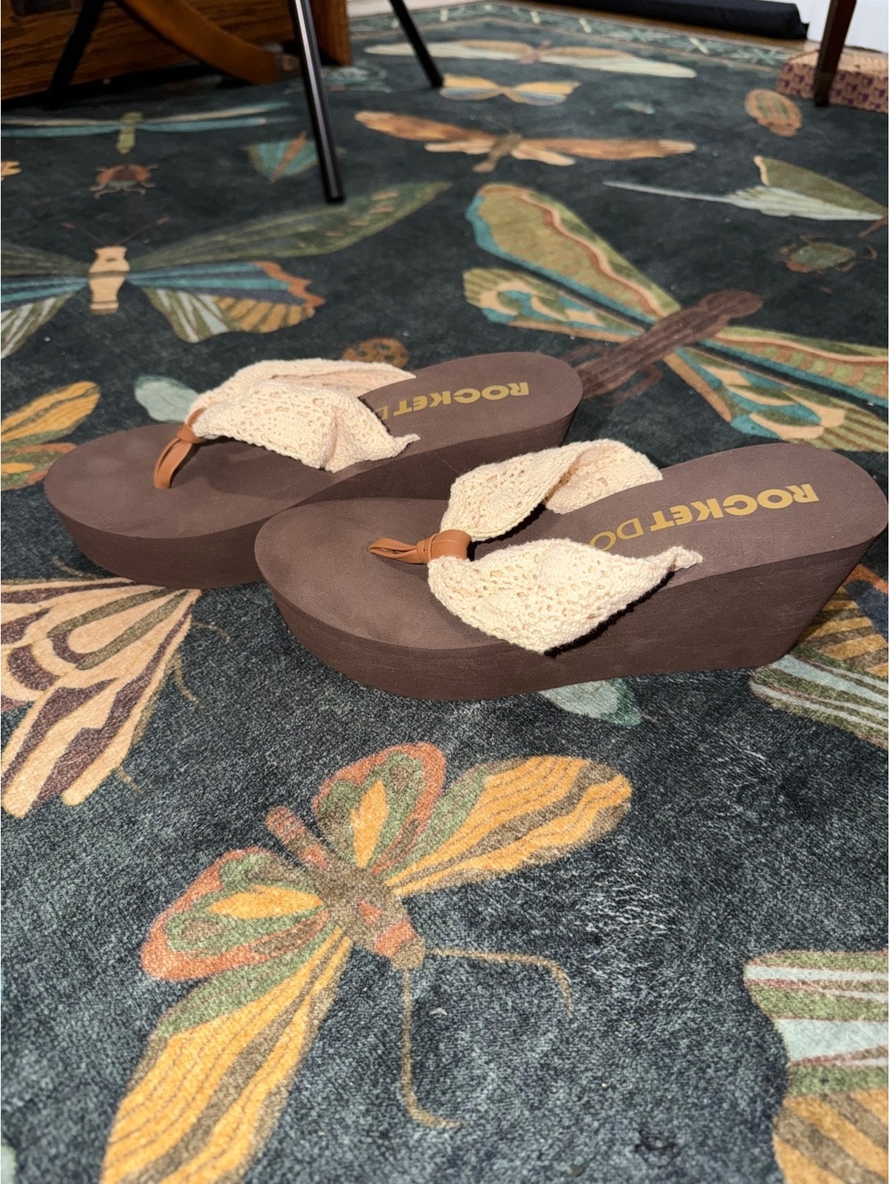 Y2K Rocket Dog Wedge Platform Flip Flops